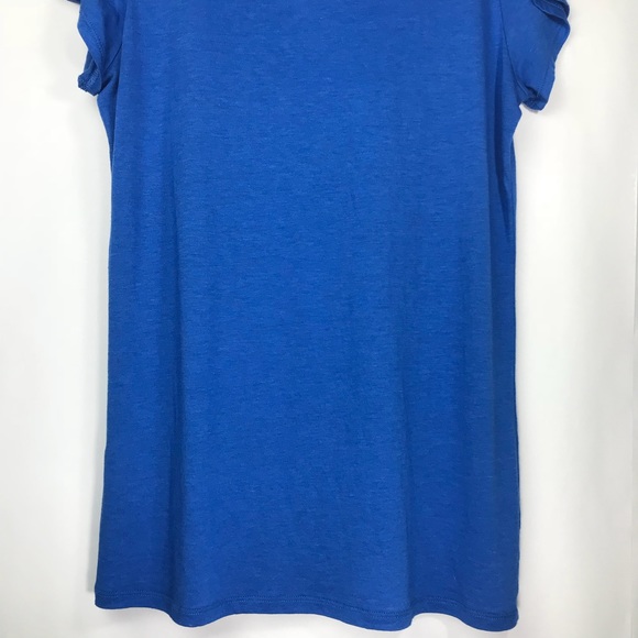4/$25 Vince. Blue Pima Cotton Relaxed V-neck Tee - Picture 7 of 8